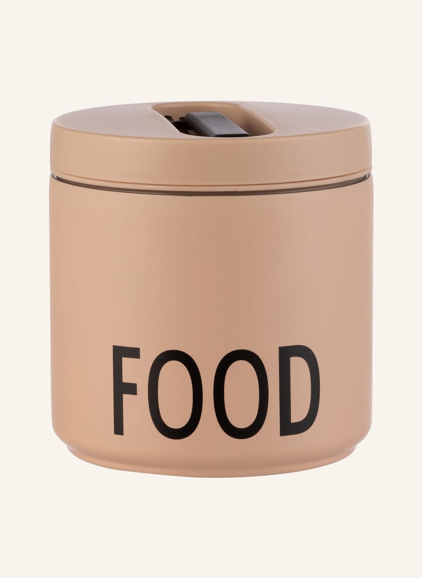 DESIGN LETTERS Thermo-Lunchbox FOOD LARGE, Farbe: NUDE/ SCHWARZ (Bild 1)
