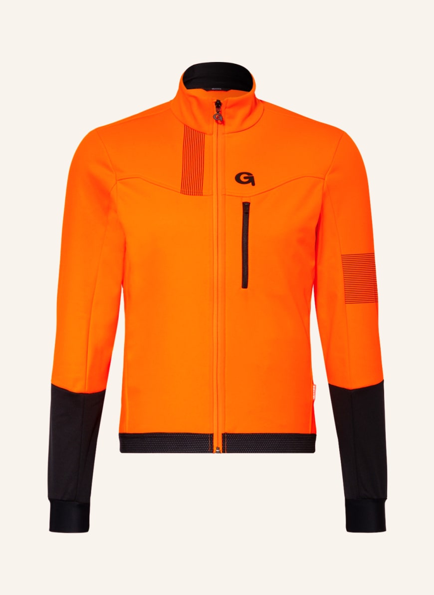 GONSO Softshell cycling jacket VALAFF, Color: NEON ORANGE(Image 1)