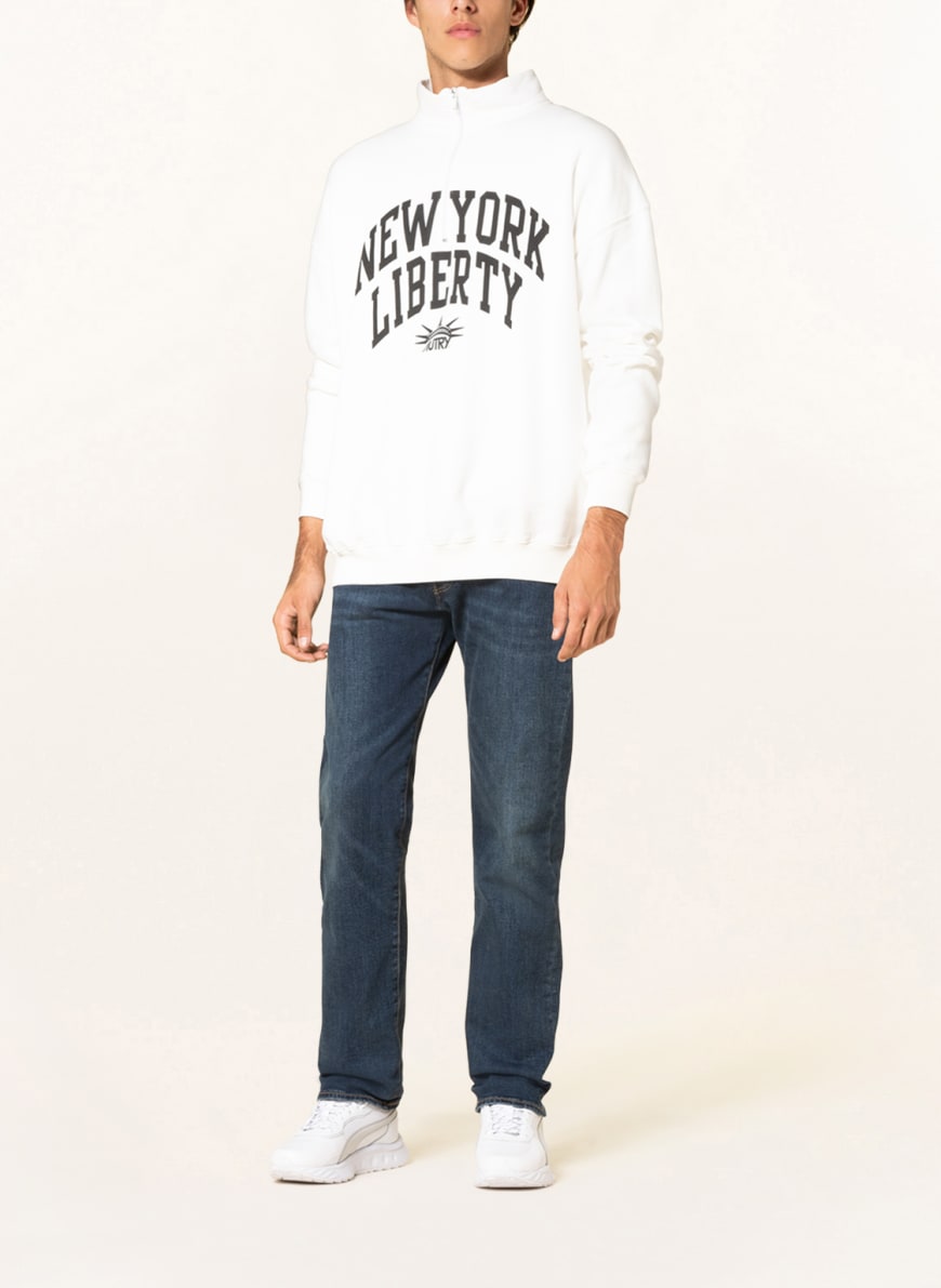 AUTRY Half-zip sweater in sweatshirt fabric in cream | Breuninger