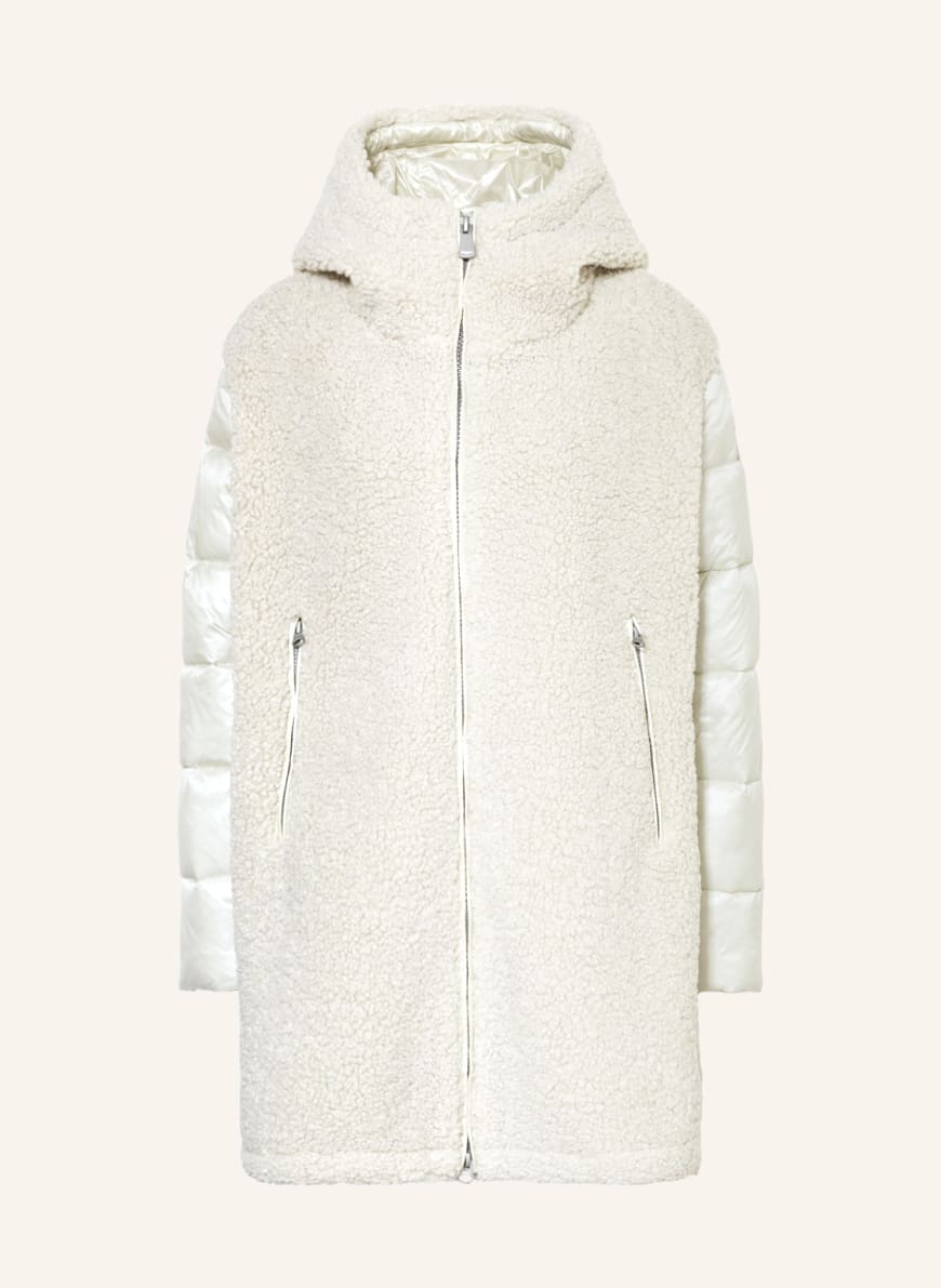 Blauer Quilted coat with teddy fur, Color: ECRU(Image 1)