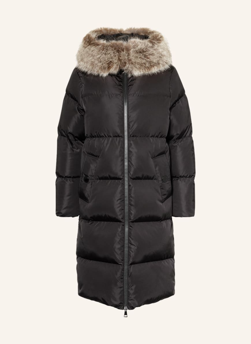 MONCLER Down coat MARRIONNIER with detachable faux fur , Color: BLACK(Image 1)
