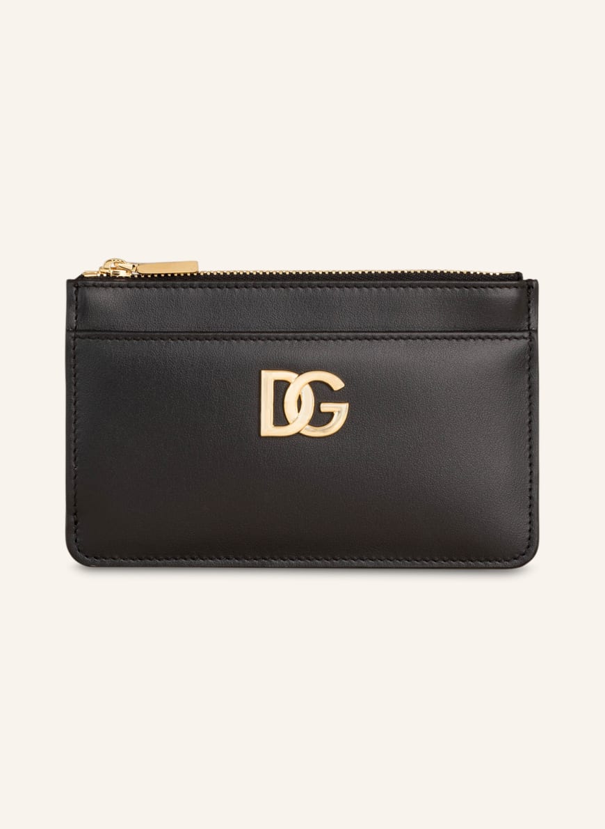 DOLCE & GABBANA Kartenetui mit Münzfach: SCHWARZ