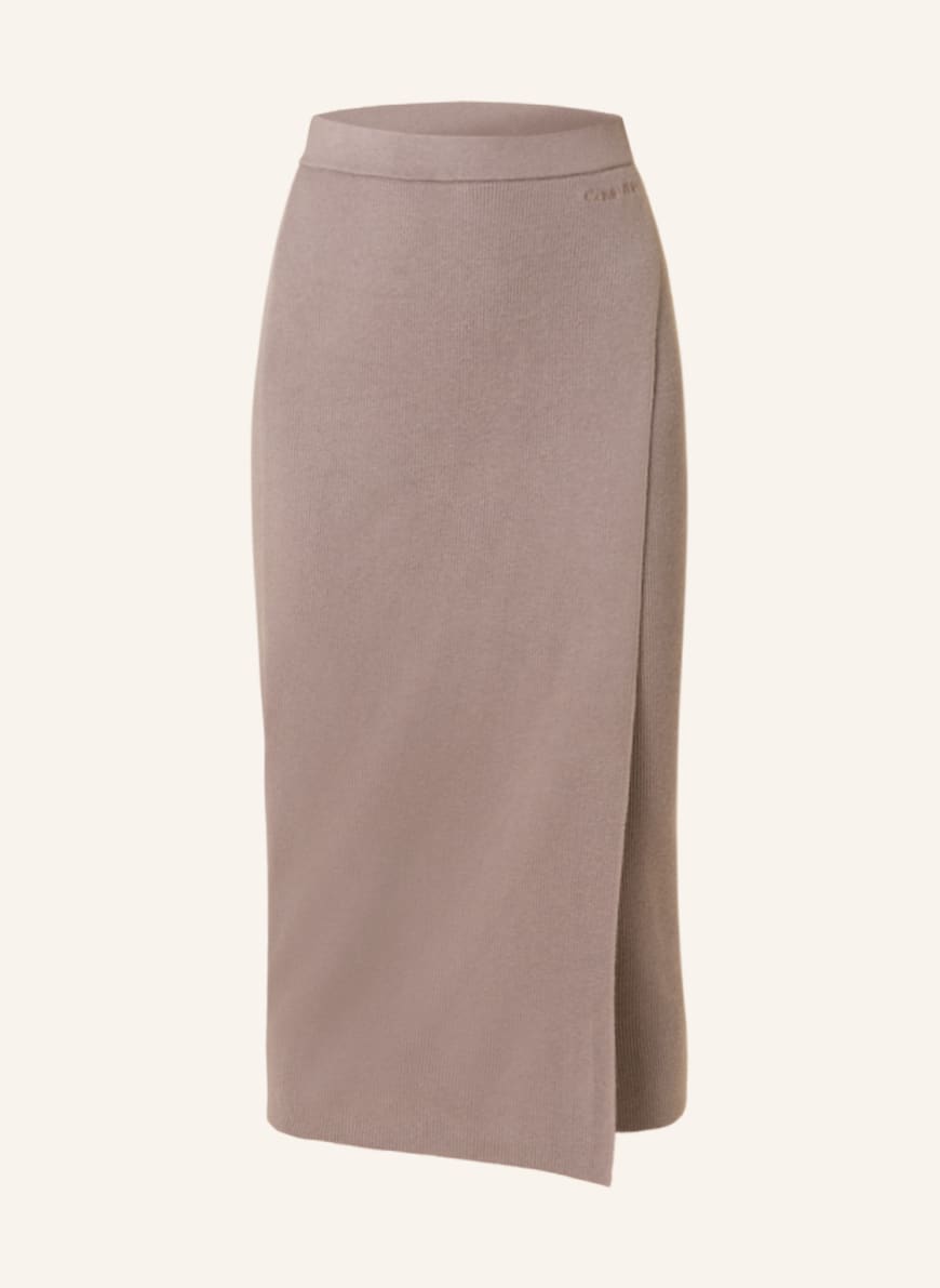 Calvin Klein Knit skirt in wrap look, Color: TAUPE(Image 1)