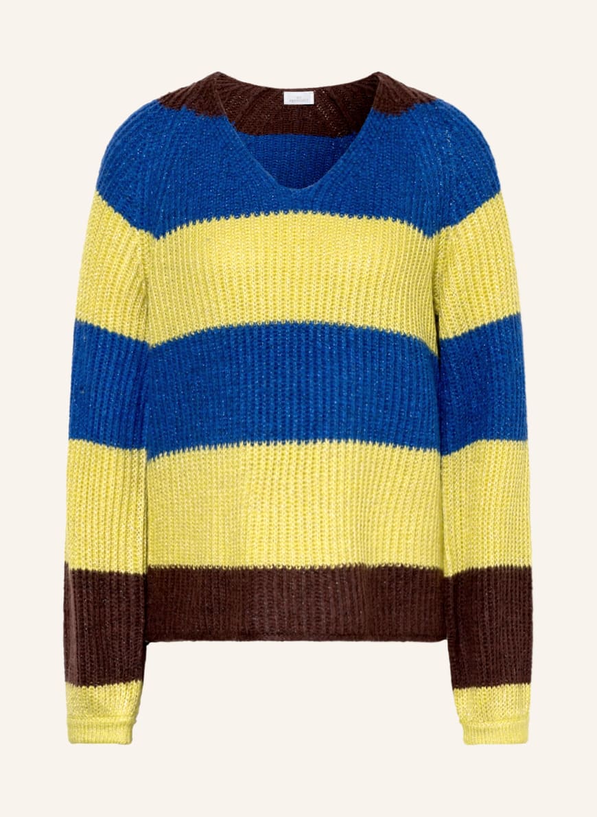 SPORTALM Sweater with glitter thread, Color: BLUE/ YELLOW/ DARK BROWN(Image 1)