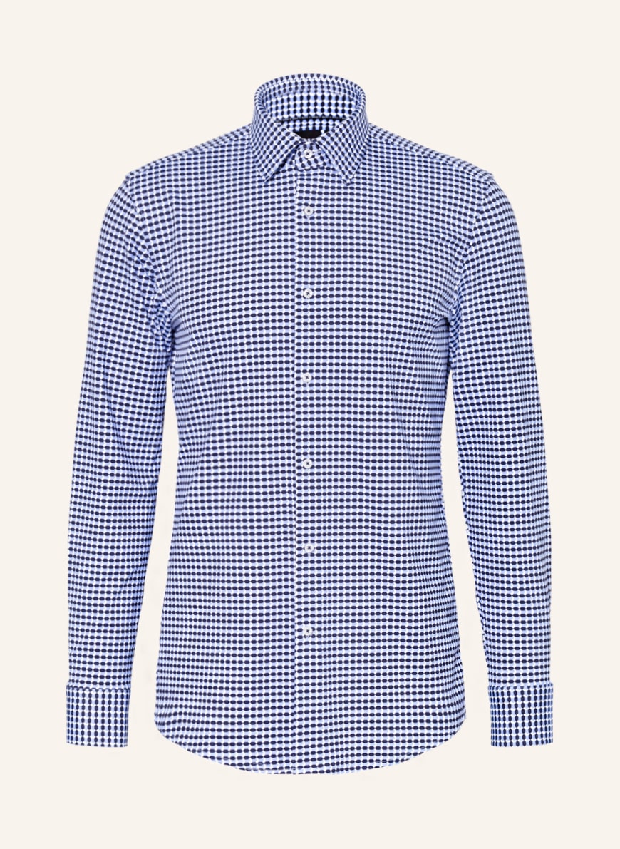 BOSS Jersey shirt HANK PERFORMANCE slim fit, Color: WHITE/ LIGHT BLUE/ BLACK (Image 1)