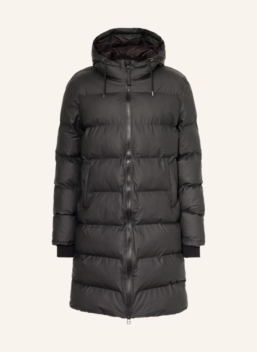 RAINS Quilted coat , Color: BLACK(Image 1)
