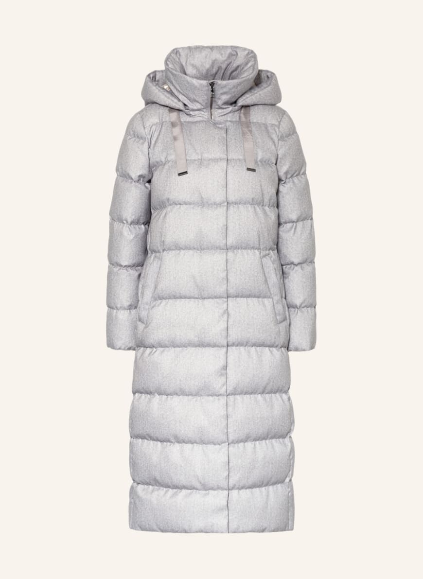SCHNEIDERS Quilted coat MILENA with detachable hood, Color: LIGHT GRAY (Image 1)