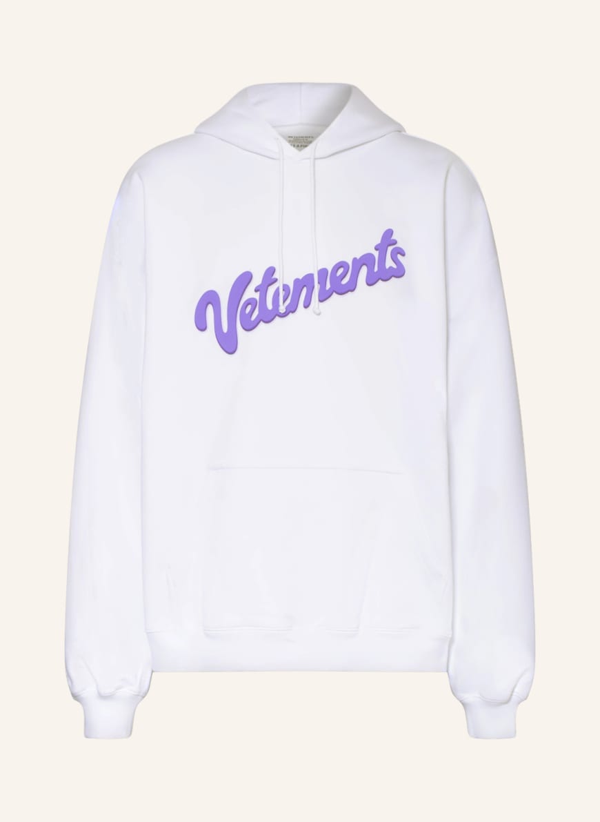 VETEMENTS Oversized hoodie SWEET, Color: WHITE (Image 1)