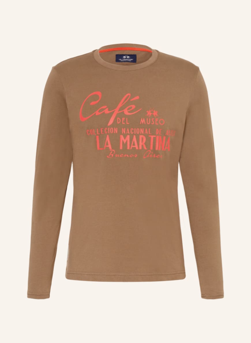 LA MARTINA Long sleeve shirt, Color: BROWN(Image 1)