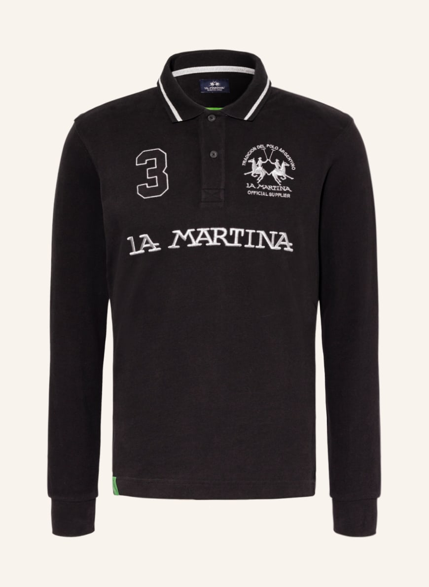 LA MARTINA Jersey polo shirt, Color: BLACK (Image 1)