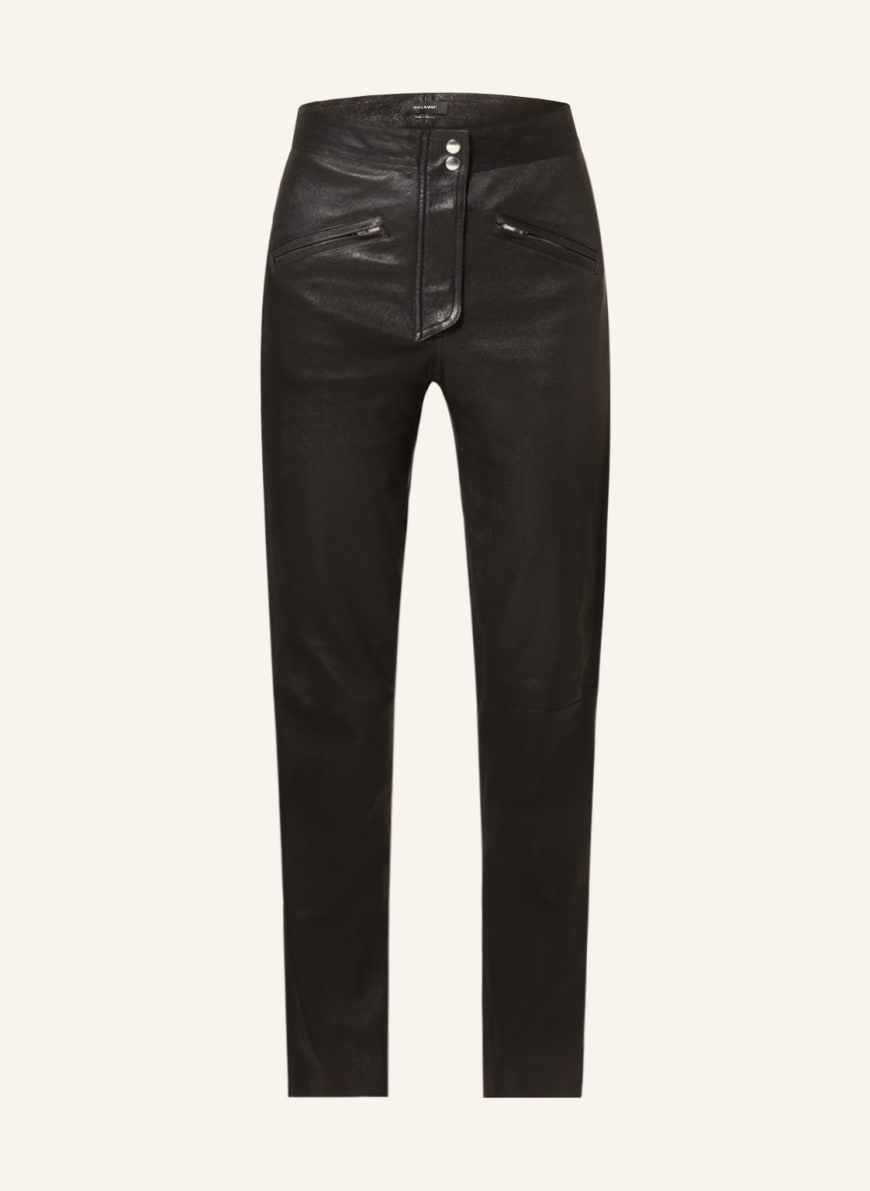 ISABEL MARANT Leather pants ADENIA, Color: BLACK(Image 1)