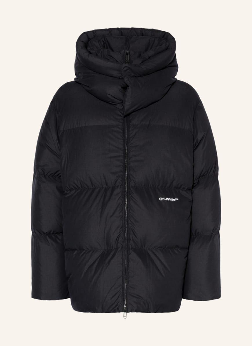 Off-White Down jacket with removable hood, Color: BLACK (Image 1)