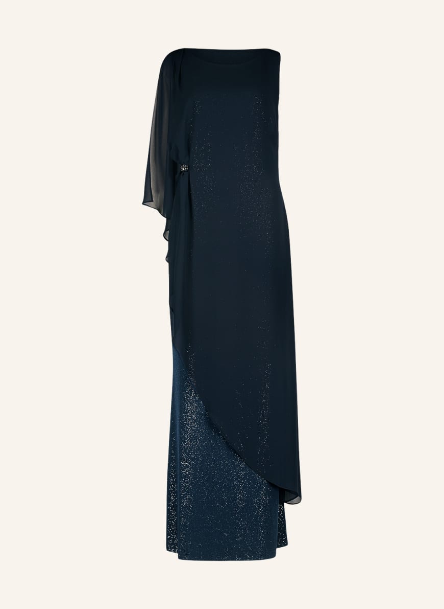 Vera Mont Evening dress with glitter thread, Color: DARK BLUE/ SILVER(Image 1)