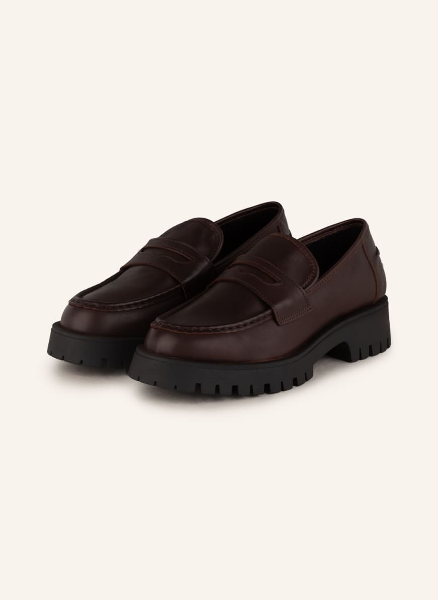 MRS & HUGS Penny loafers, Color: BROWN (Image 1)