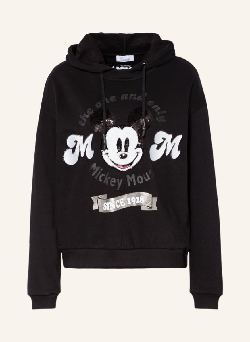 Princess GOES HOLLYWOOD Hoodie with sequins, Color: BLACK (Image 1)