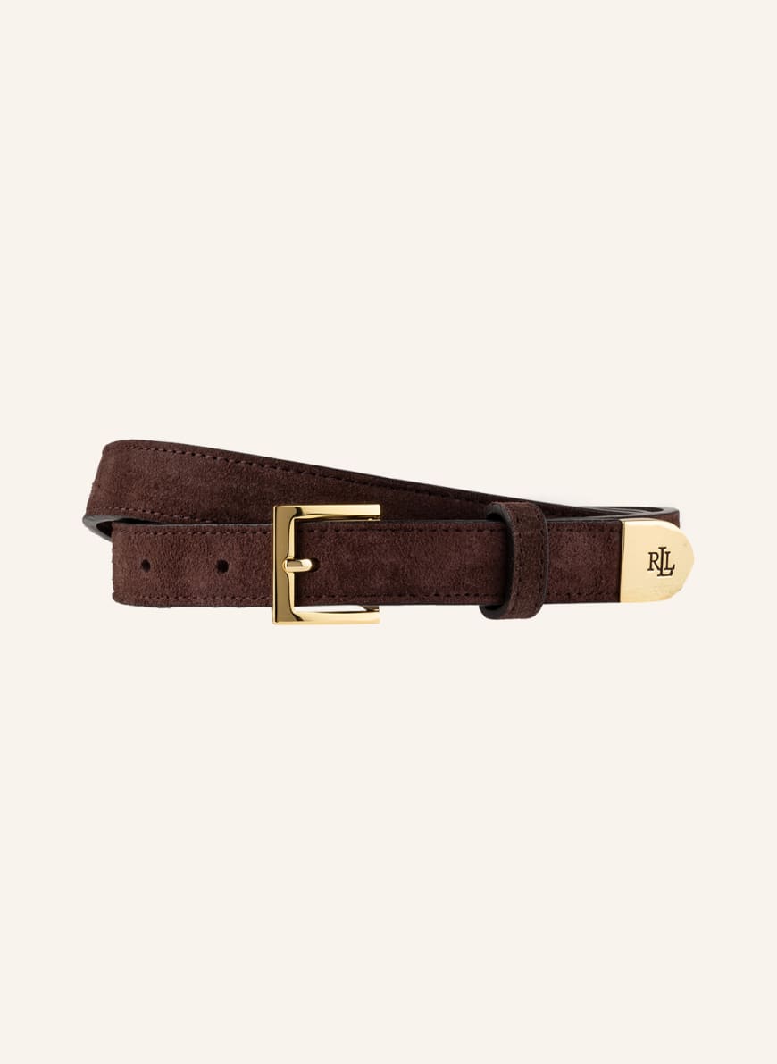 LAUREN RALPH LAUREN Leather belt , Color: DARK BROWN (Image 1)