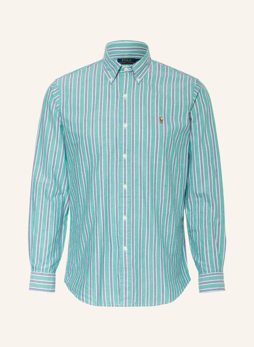 POLO RALPH LAUREN Oxford shirt custom fit , Color: LIGHT GREEN/ BLUE/ ORANGE(Image 1)