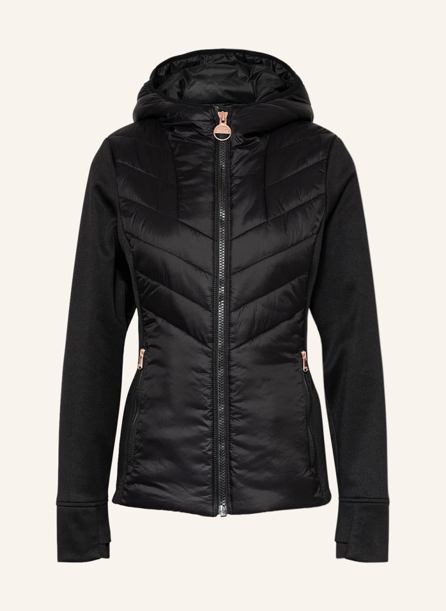 BARBOUR INTERNATIONAL Sweatjacke ALONSO im Materialmix, Farbe: SCHWARZ(Bild 1)