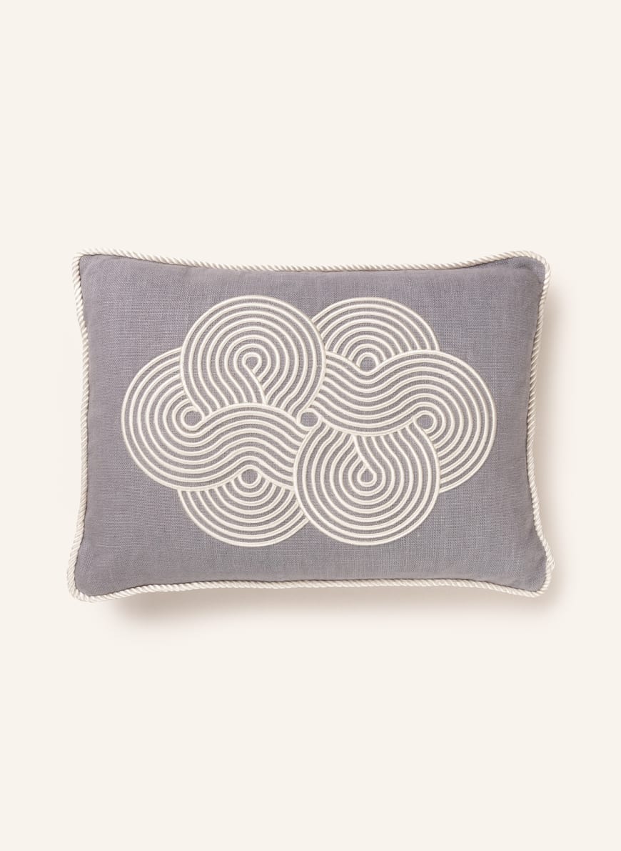 JONATHAN ADLER Linen decorative cushion POMPIDOU with down fill, Color: GRAY(Image 1)