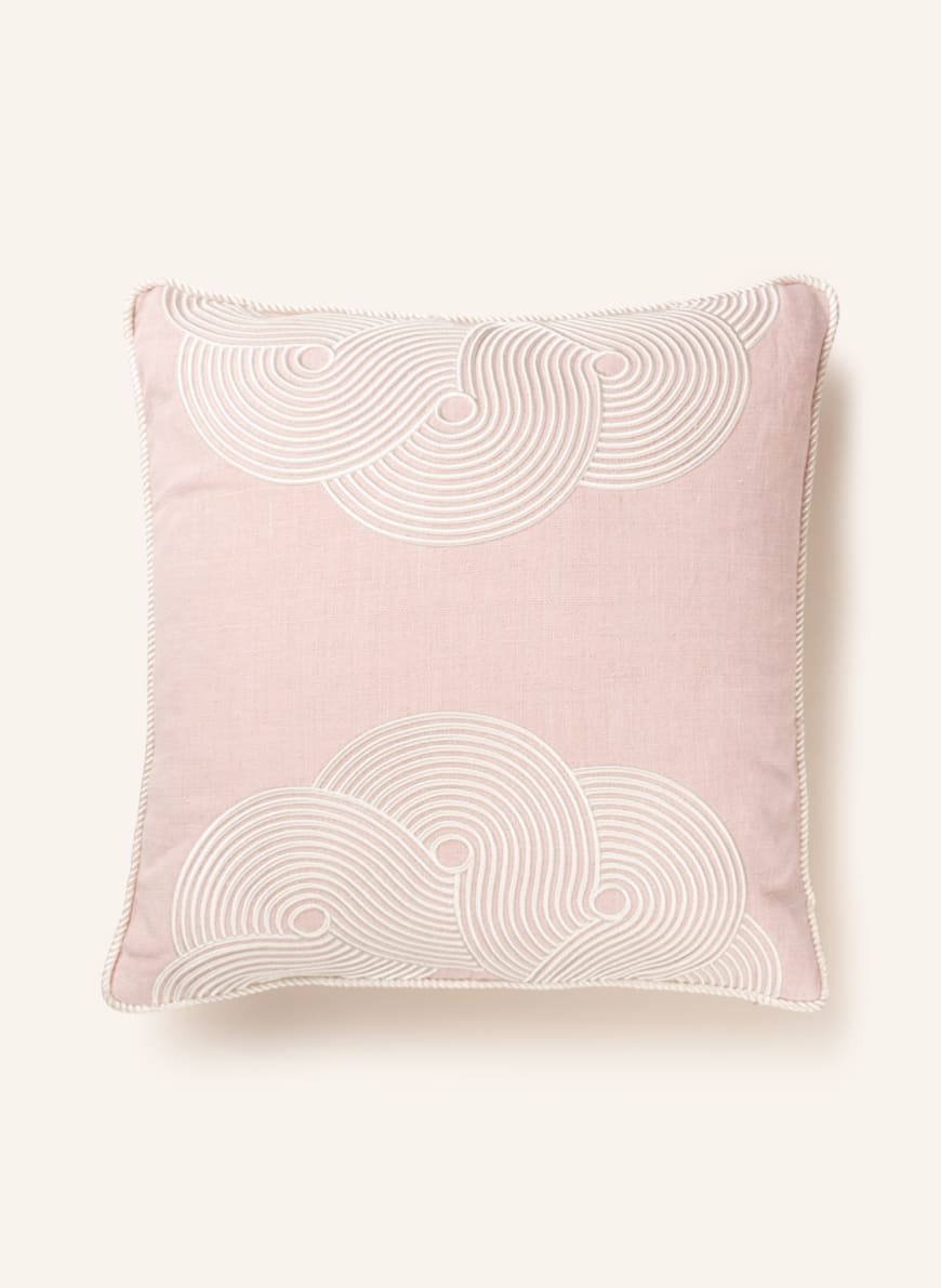 JONATHAN ADLER Linen decorative cushion POMPIDOU with down fill, Color: LIGHT PINK(Image 1)