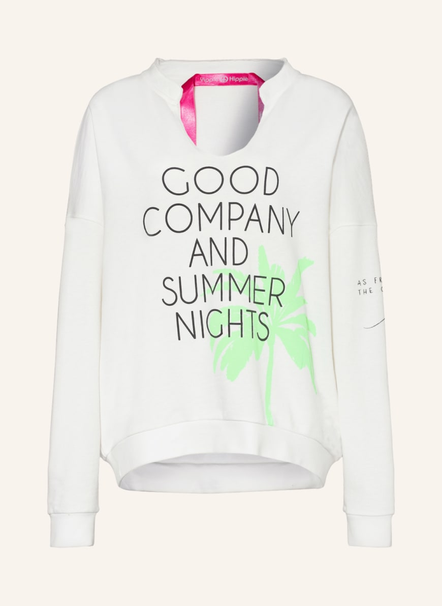 yippie hippie Sweatshirt, Color: WHITE(Image 1)