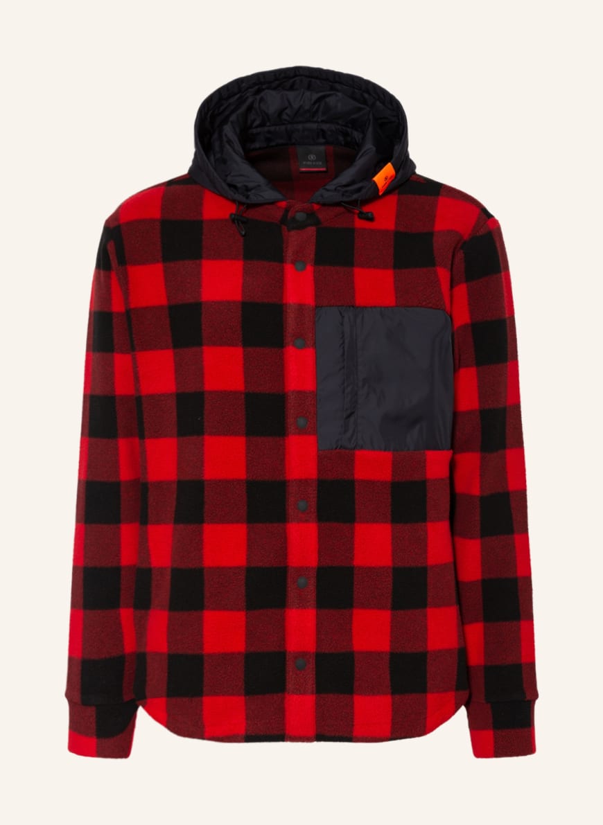 FIRE+ICE Fleece jacket GLACIER, Color: BLACK/ RED(Image 1)