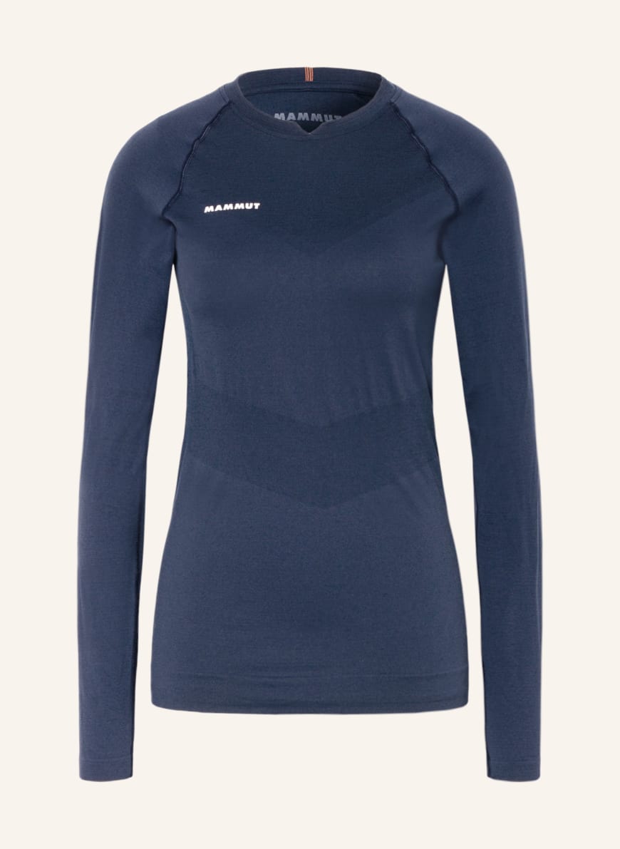 MAMMUT Long sleeve shirt TRIFT with merino wool, Color: DARK BLUE(Image 1)