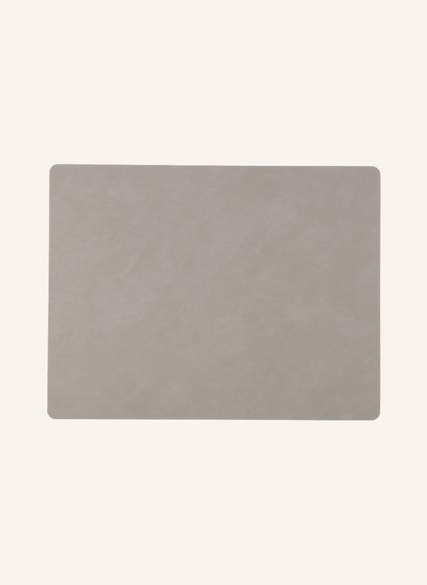 LINDDNA Place Mats SQUARE L made of leather , Color: LIGHT GRAY(Image 1)