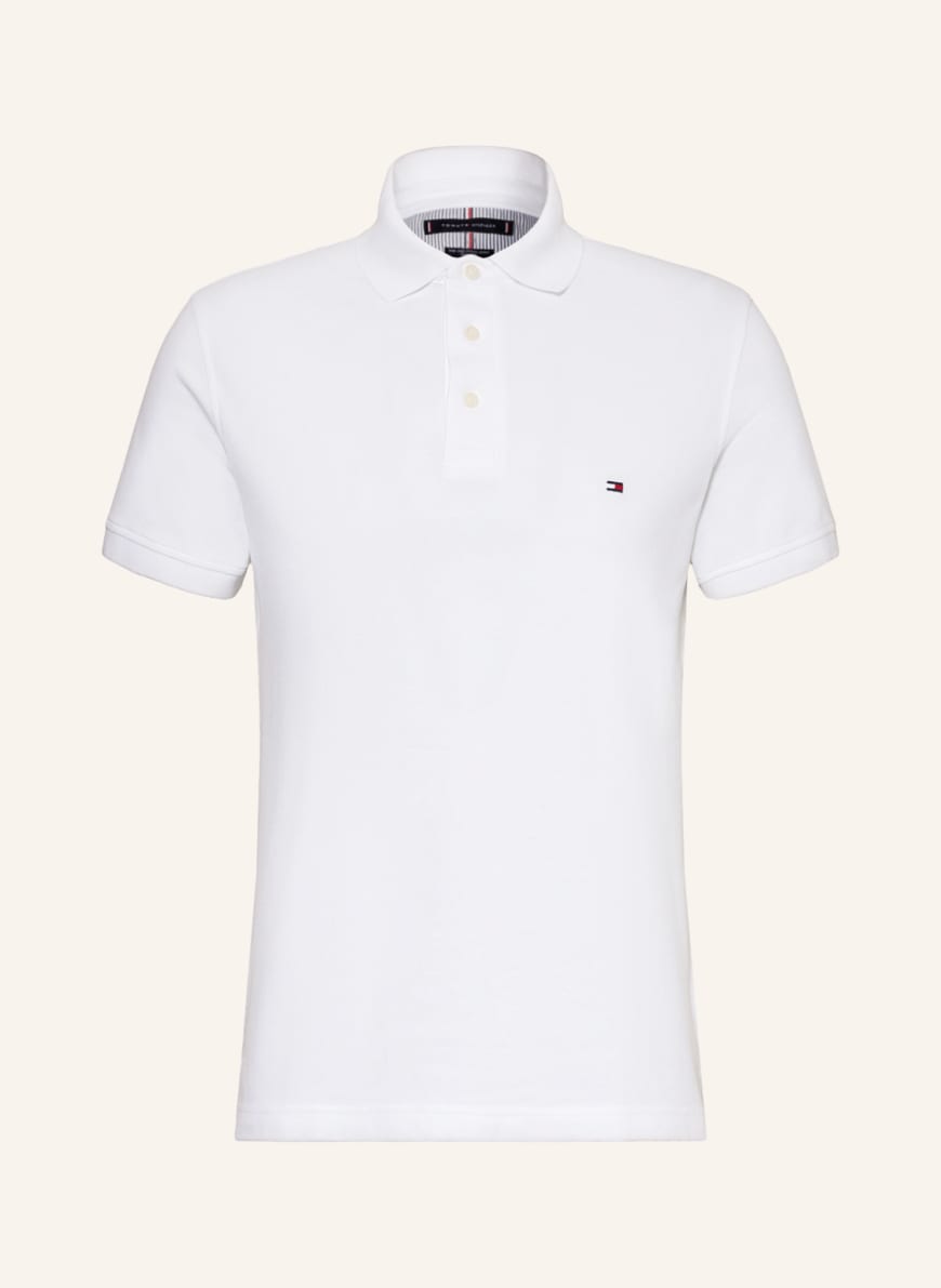 TOMMY HILFIGER Piqué polo shirt slim fit, Color: WHITE(Image 1)