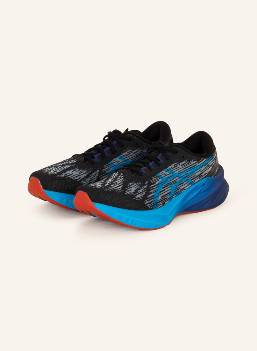 ASICS Running shoes NOVABLAST 3, Color: BLACK/ LIGHT BLUE (Image 1)