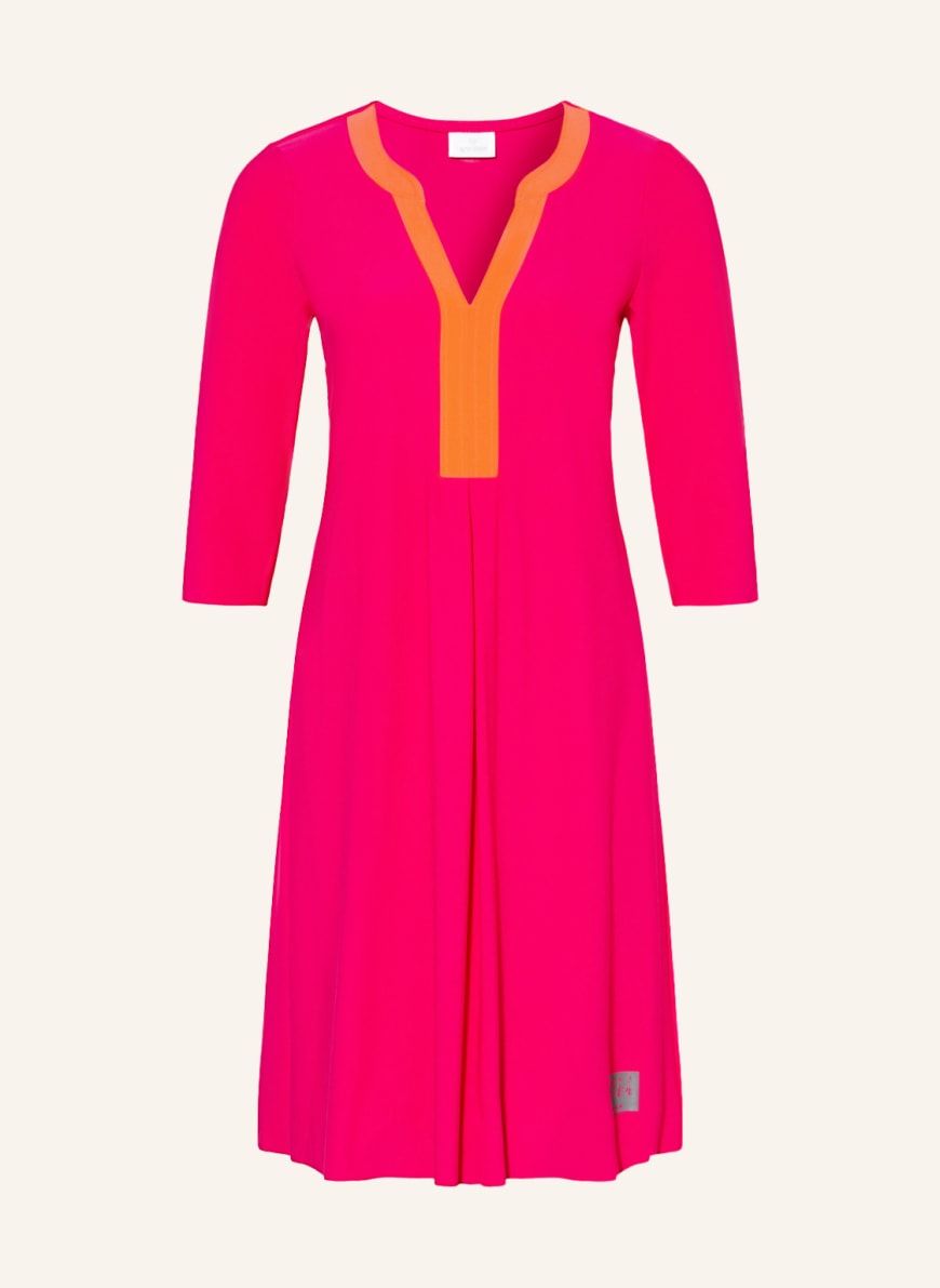 SPORTALM Jersey dress with 3/4 sleeves , Color: PINK/ ORANGE(Image 1)