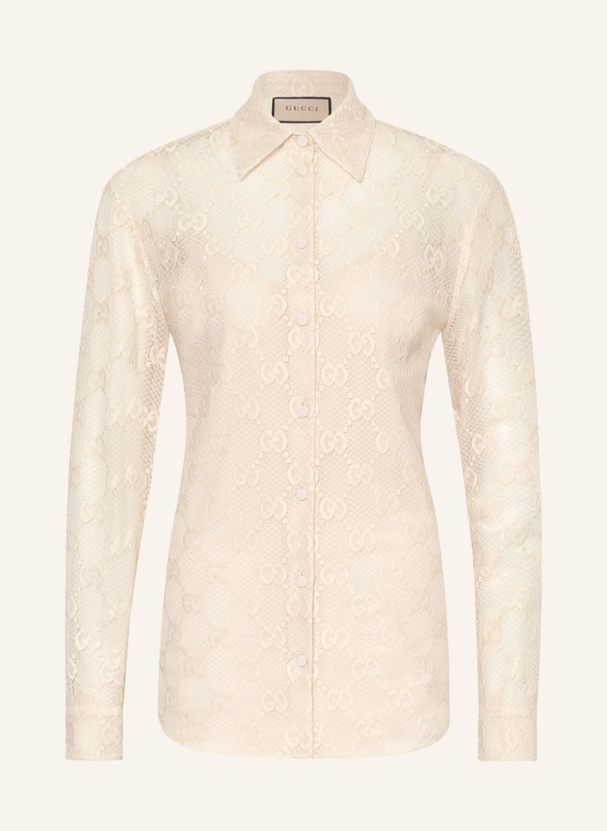 GUCCI Lace shirt blouse in 9205 gardenia | Breuninger
