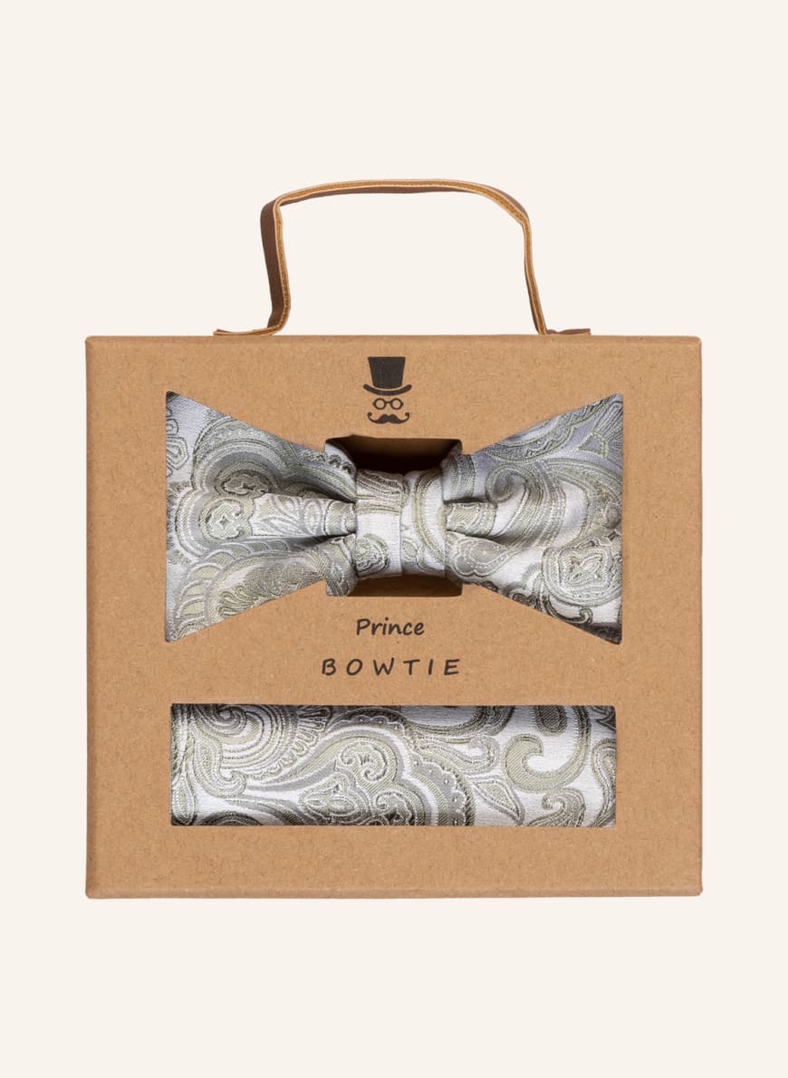 Prince BOWTIE Set: Bow tie and pocket square, Color: LIGHT GREEN(Image 1)