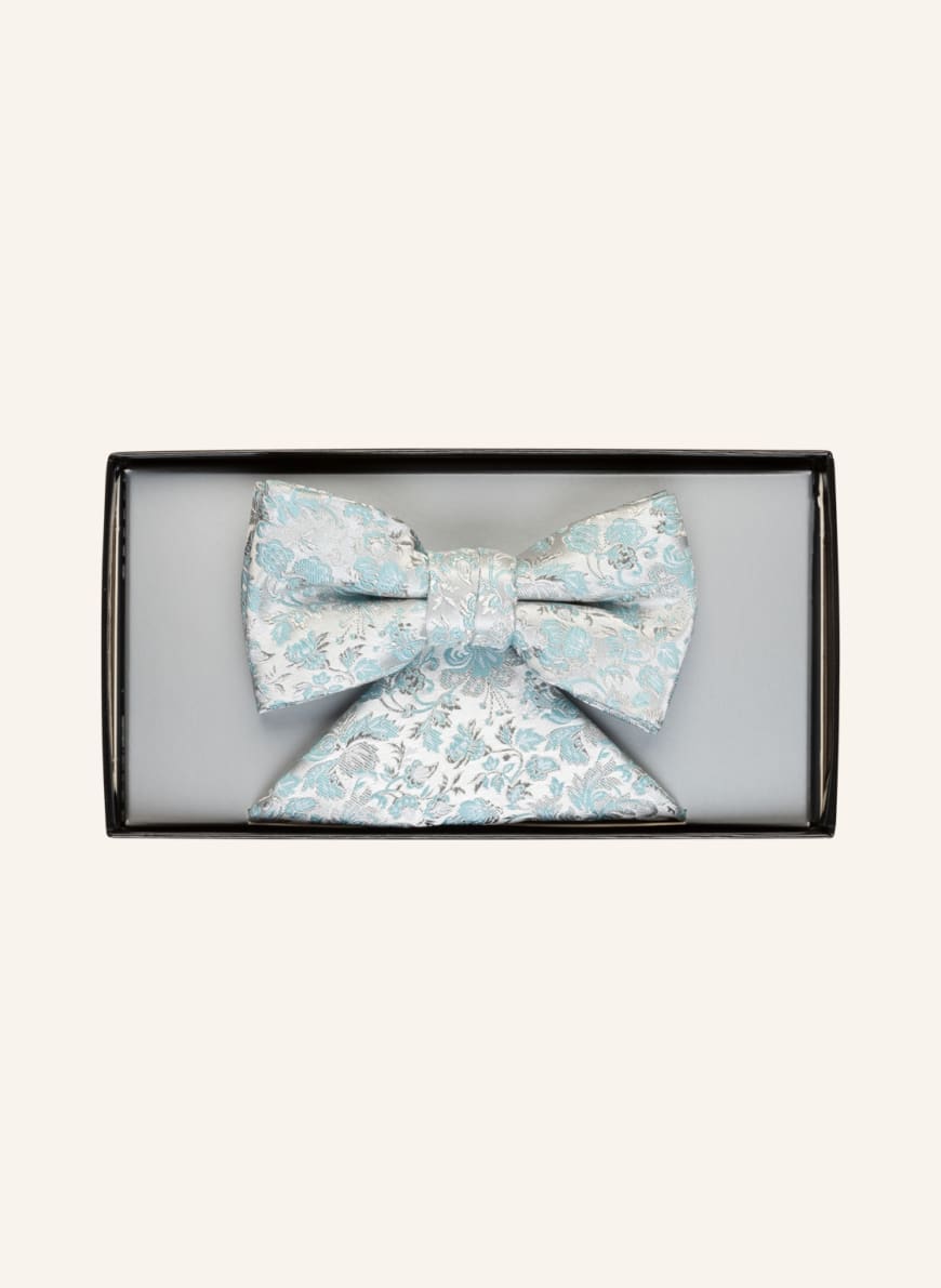WILVORST Set: Bow tie and pocket square, Color: TURQUOISE(Image 1)