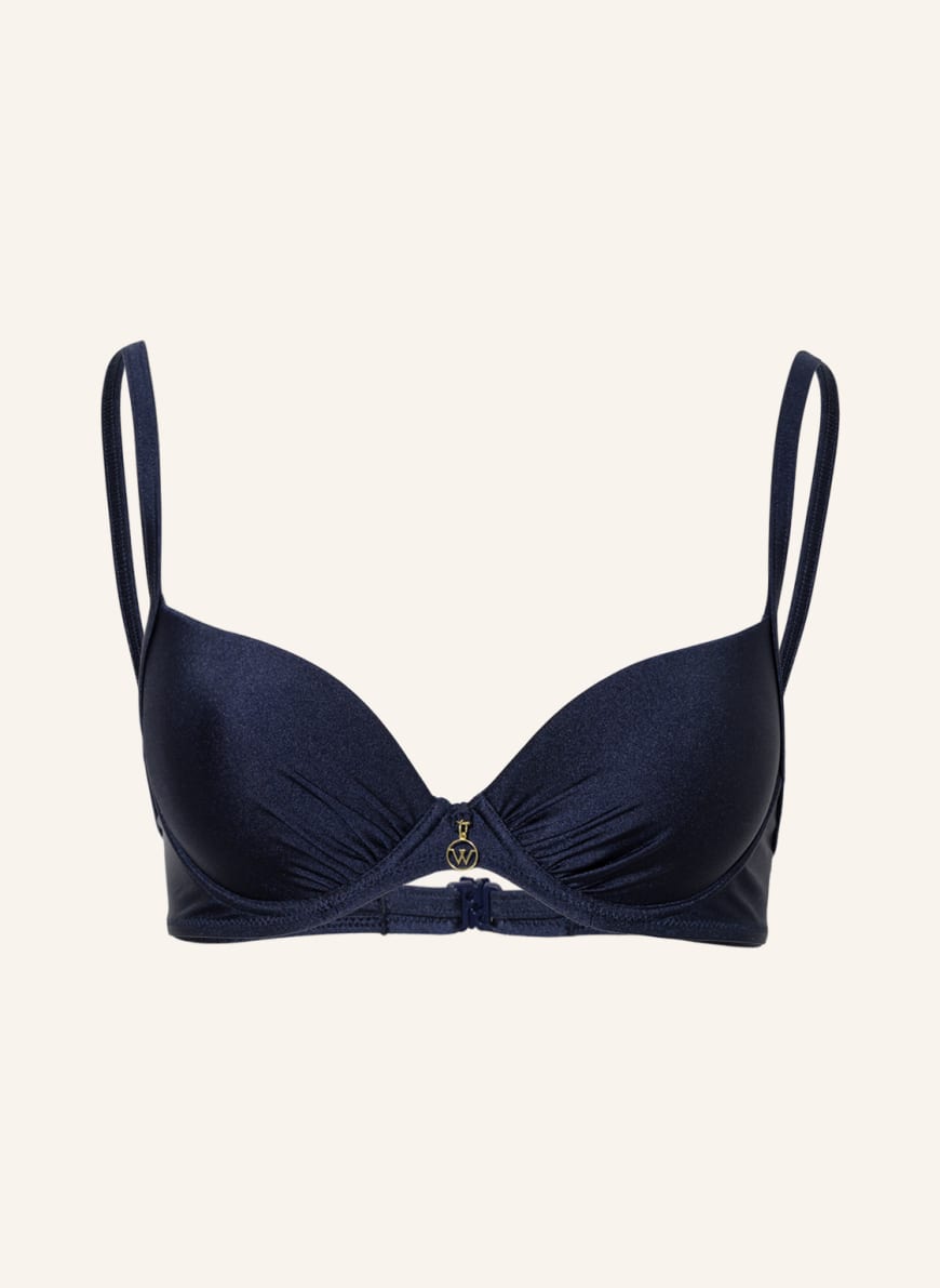 watercult Underwired bikini top MAKRAMÉ LOVE, Color: DARK BLUE (Image 1)