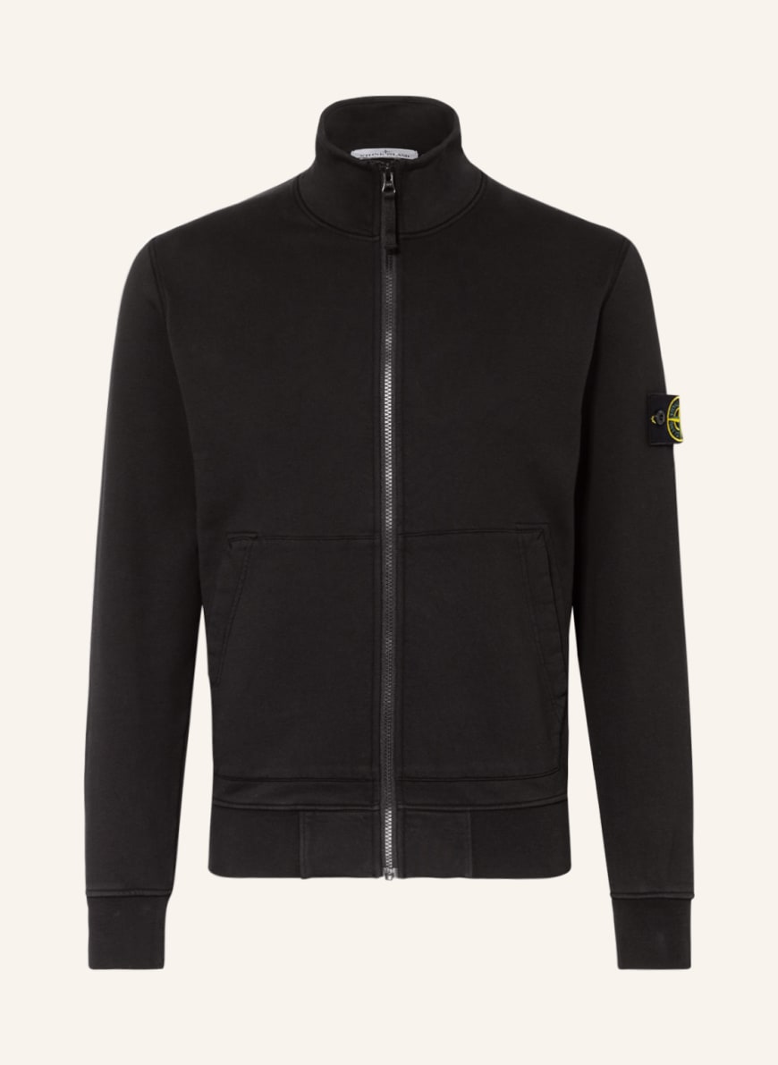 STONE ISLAND Sweat jacket in black