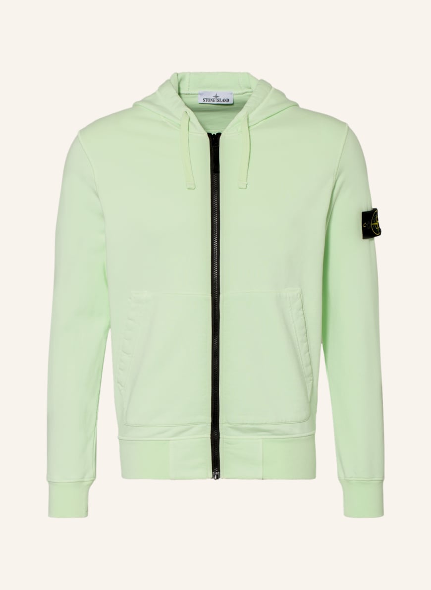 STONE ISLAND Sweat jacket, Color: LIGHT GREEN(Image 1)