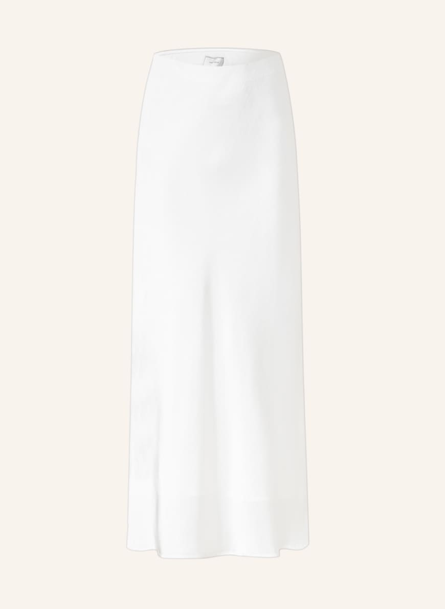 NOIR Satin skirt in white
