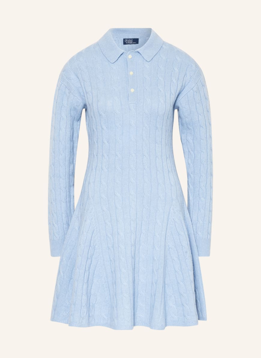 POLO RALPH LAUREN Knit dress with cashmere in light blue | Breuninger
