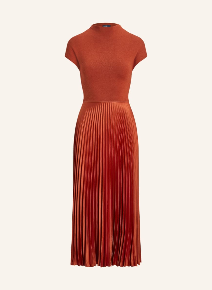 POLO RALPH LAUREN Dress in mixed materials in dark orange | Breuninger