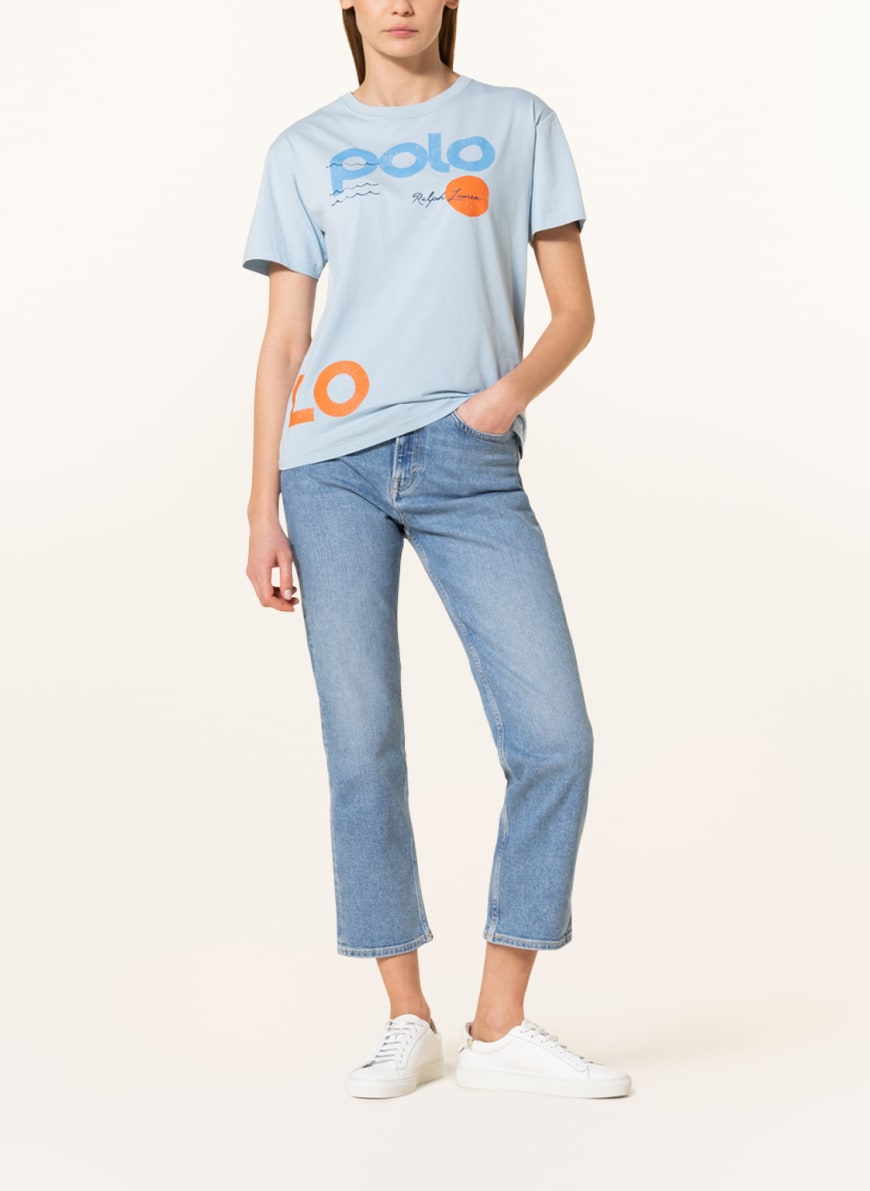 POLO RALPH LAUREN T-shirt in light blue/ blue/ orange | Breuninger