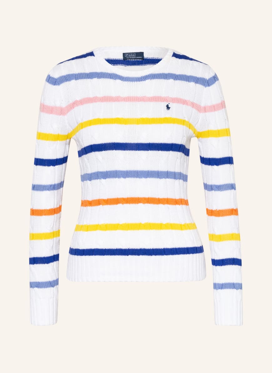 POLO RALPH LAUREN Sweater, Color: LIGHT BLUE/ WHITE/ YELLOW(Image 1)
