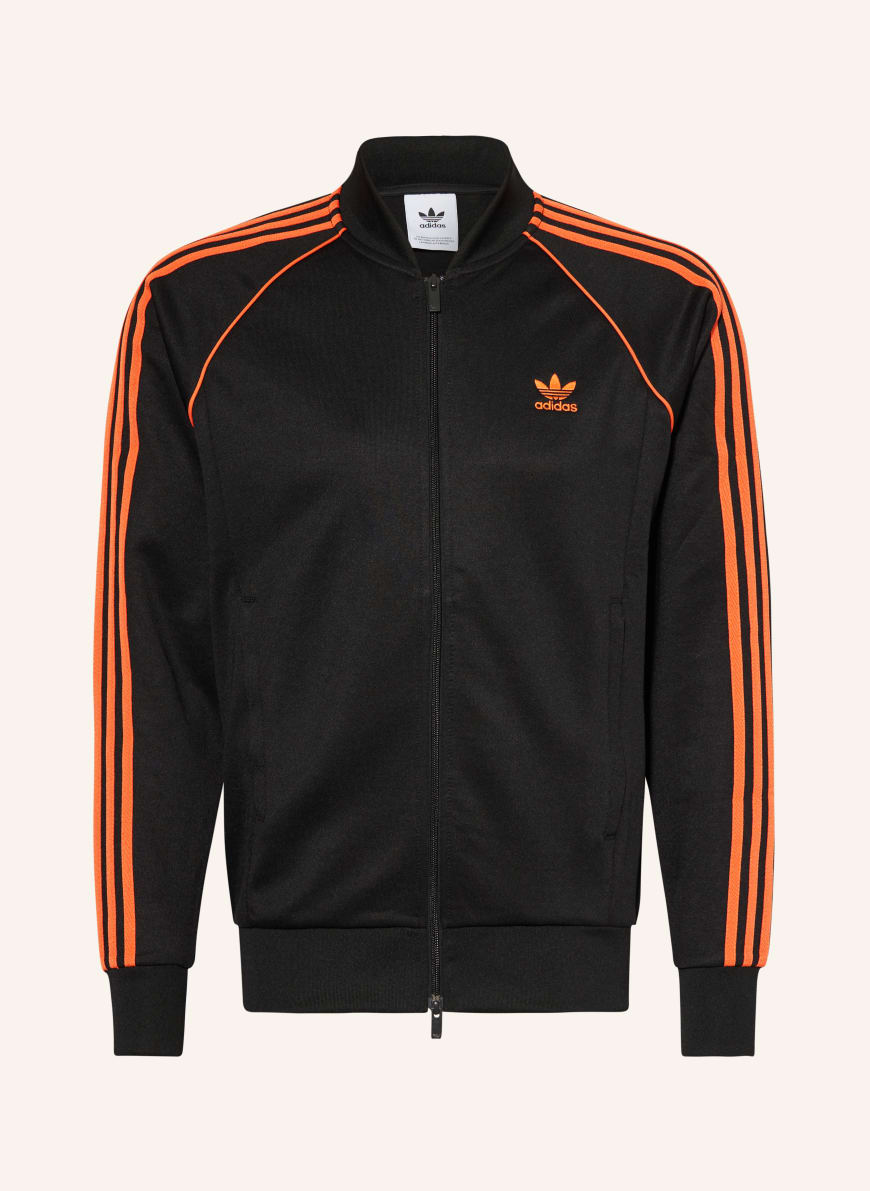 Orange and black adidas jacket store