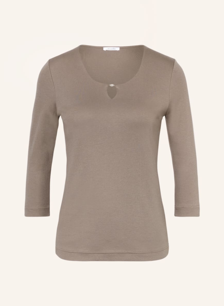 efixelle Shirt with 3 4 sleeves in taupe