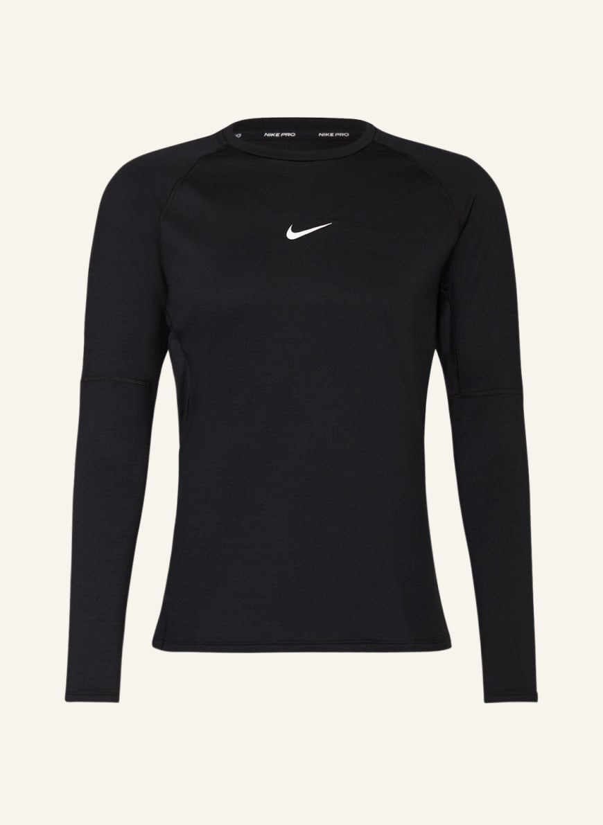 Nike Long sleeve shirt PRO WARM in black white
