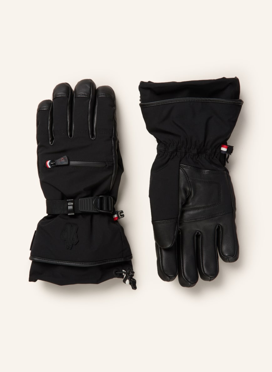 MONCLER GRENOBLE Ski gloves in black