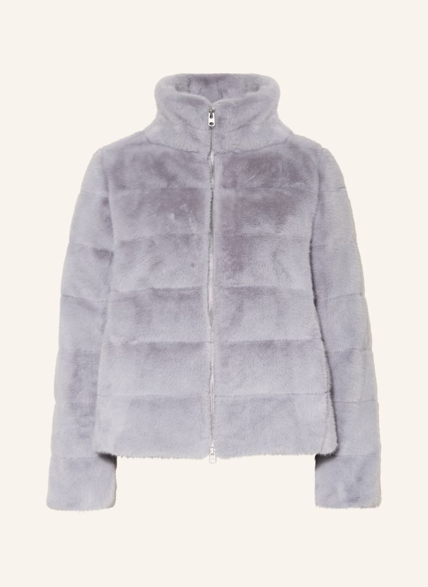 Juvia Daunenjacke FENJA mit Kunstpelz in blaugrau