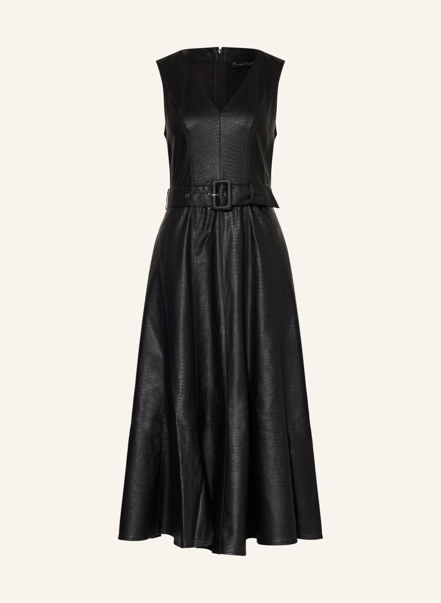 Leather a line dress on sale