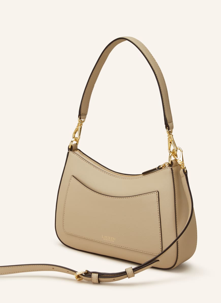 LAUREN RALPH LAUREN Saffiano Umhangetasche DANNI 26 in hellbraun