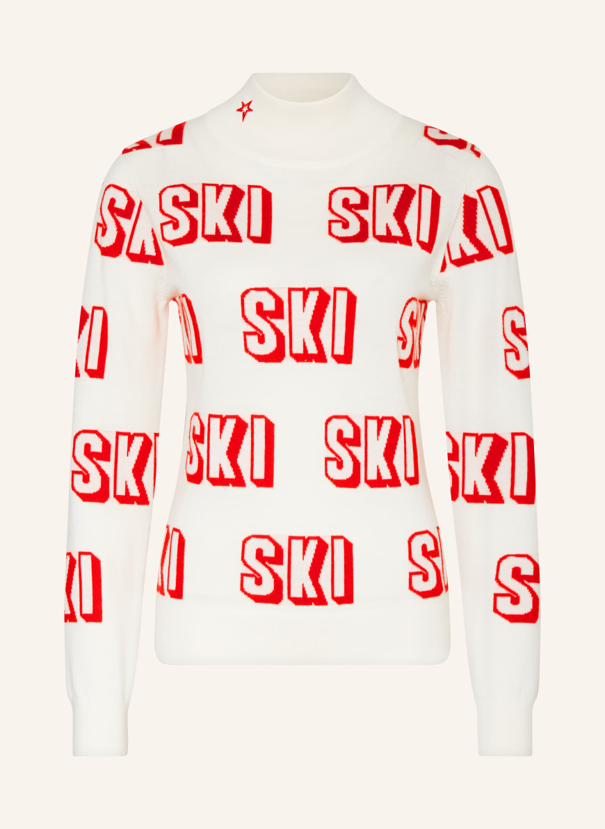 PERFECT MOMENT Sweater 3D made of merino wool in white red